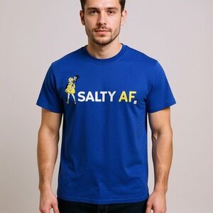 Salty AF Band Tee - Royal Blue Graphic Tee